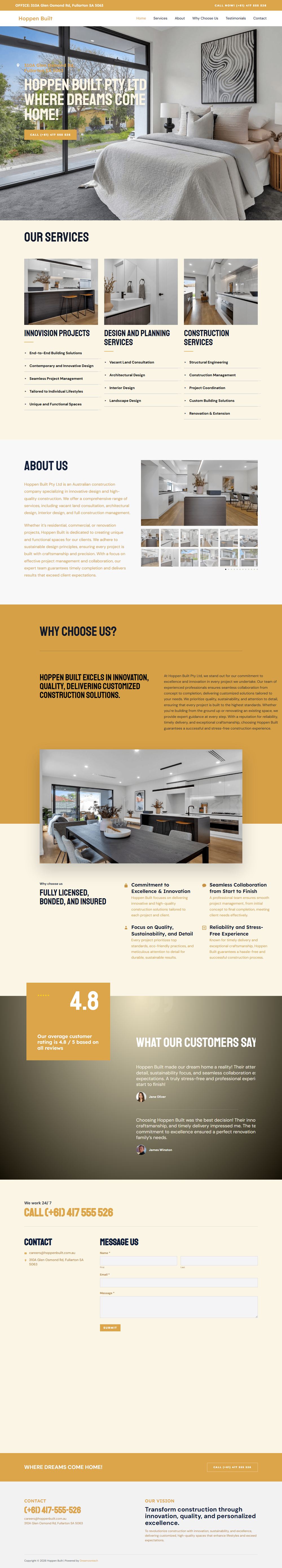 Hoppen Built full page screenshot preview