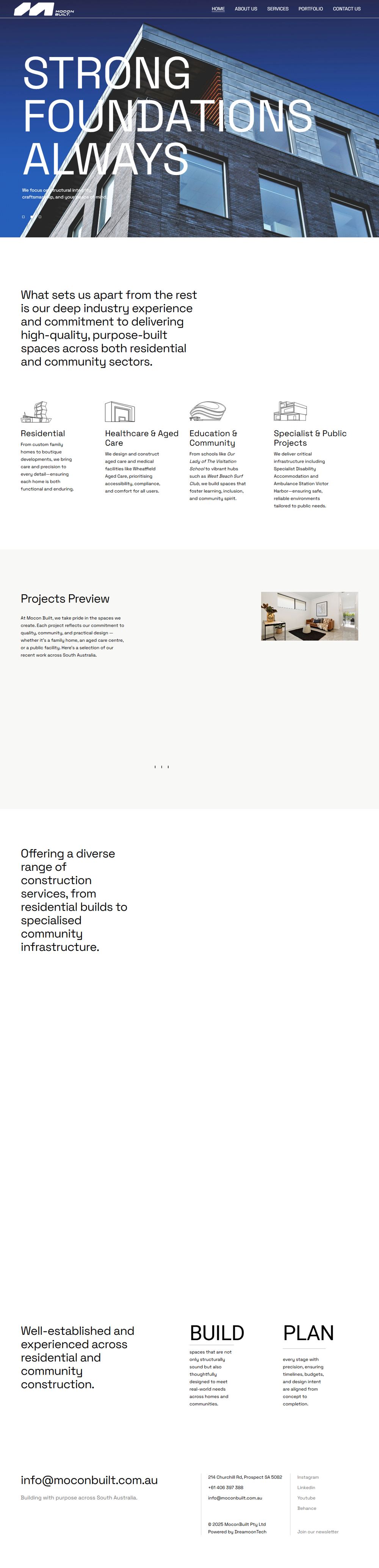 Mocon Built full page screenshot preview