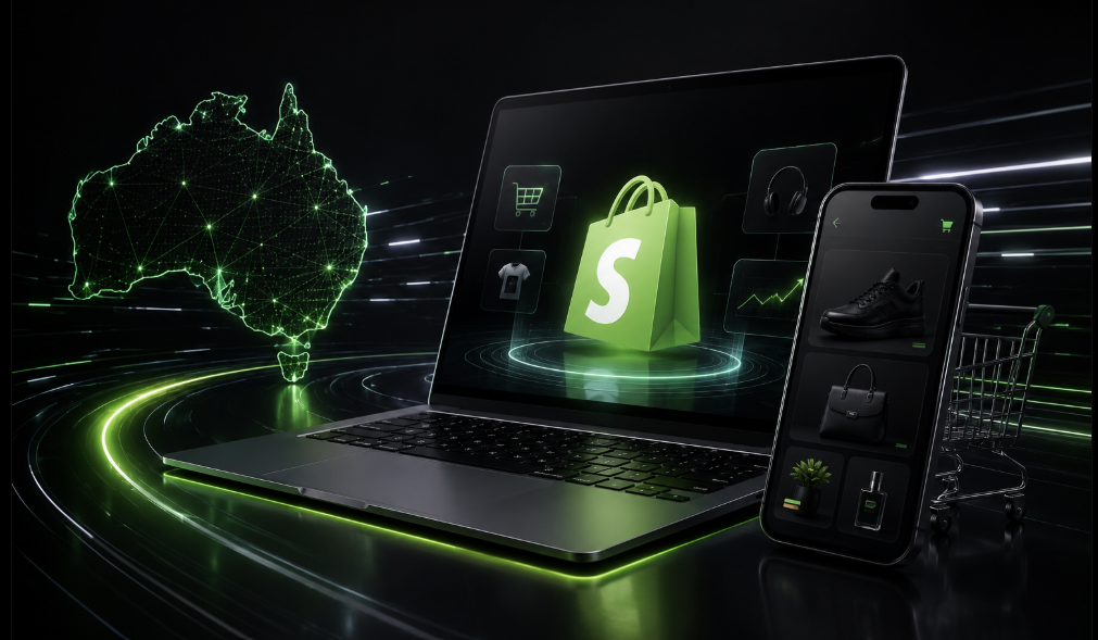 An Australian small business owner reviewing Shopify plan pricing and online store costs