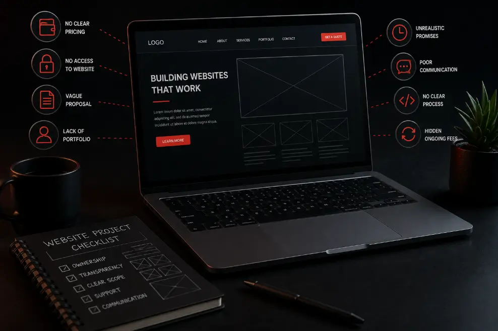 Warning signs to watch for before hiring a web designer