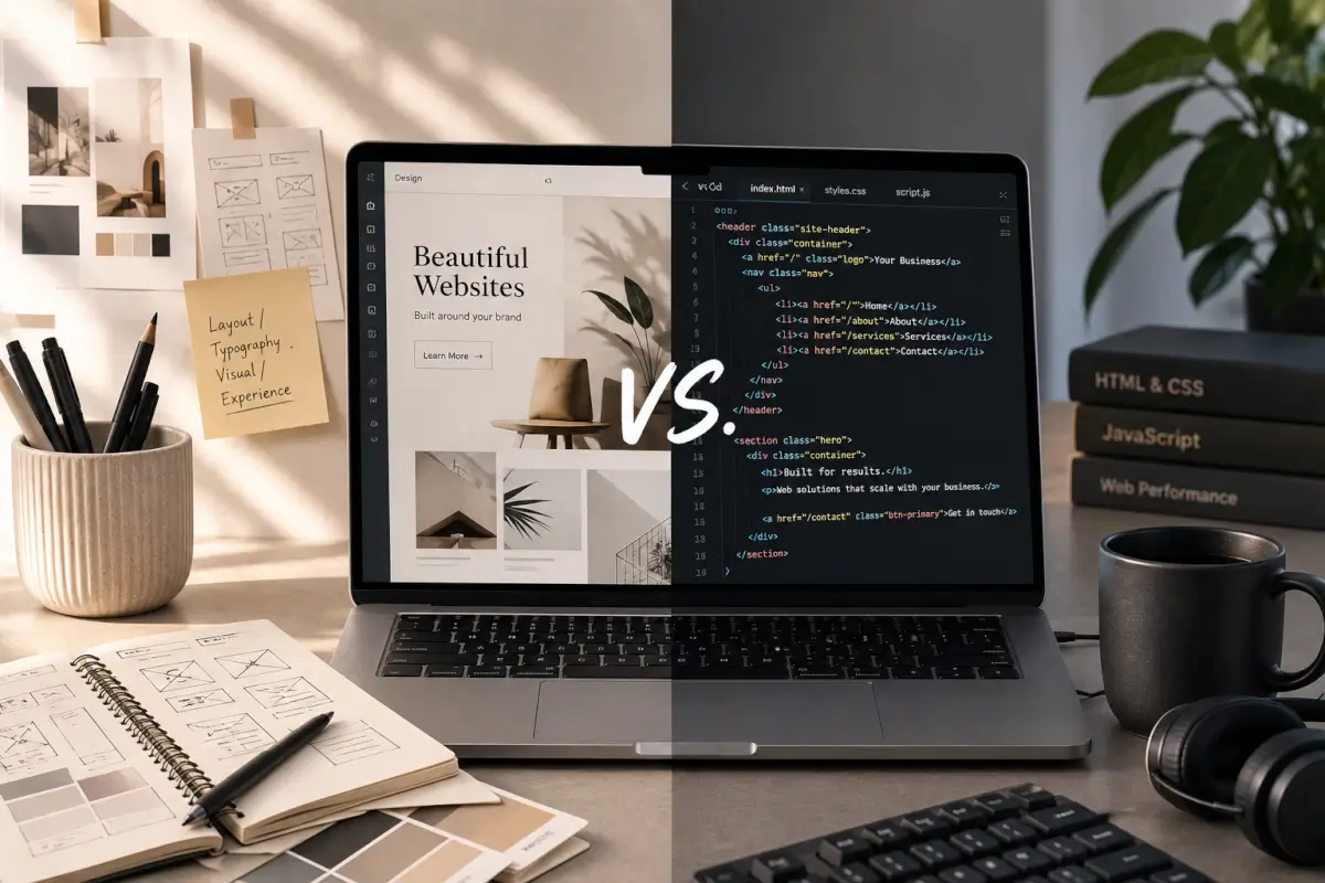 A custom website architecture connecting a customer portal to business systems through secure APIs